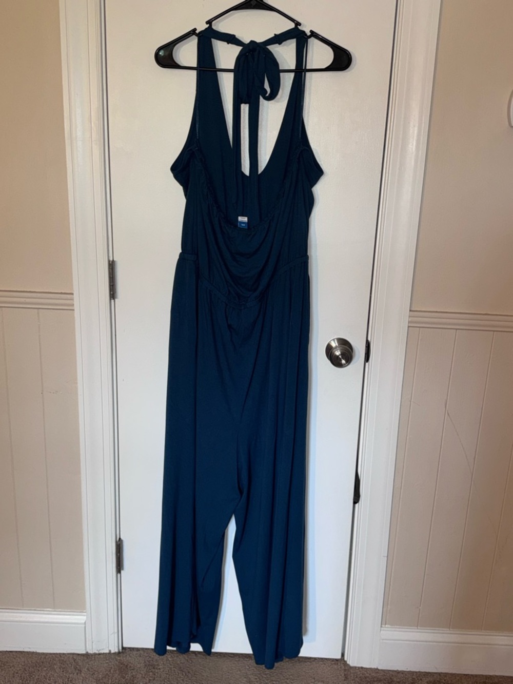 Old Navy Navy Blue Teal Halter Sleeveless Jumpsuit XXL - Picture 2 of 7